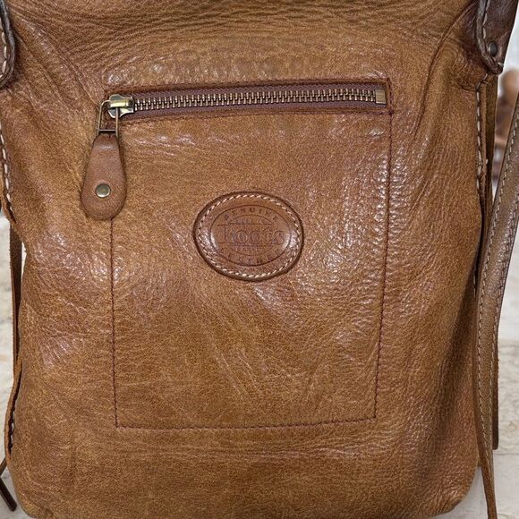 Roots The Hippie Tribe Leather Boho Tassel Braided Strap Vintage Crossbody Bag - Picture 9 of 15